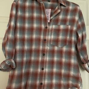 Wild Fable Plaid Button-Up Shirt NWT